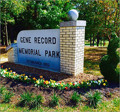 Gene Record Memorial Park Sign