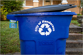 City of Henderson Blue Recycling Collection Container