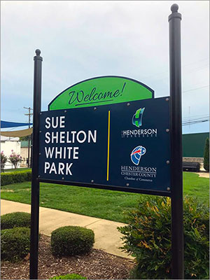 Sue Shelton White Park Sign