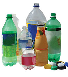 Plastic bottles for recycling